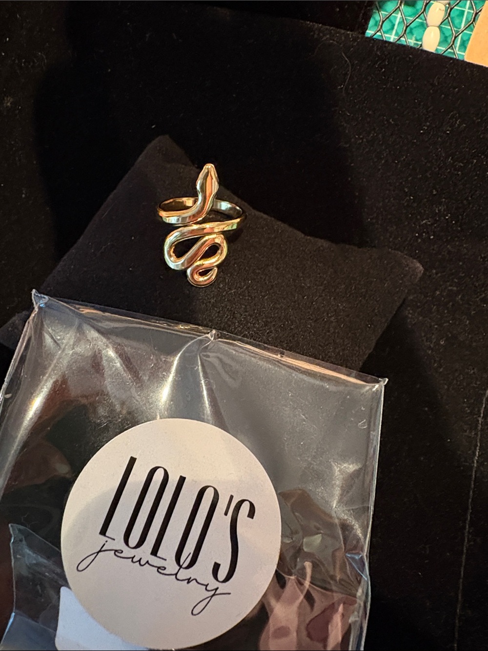 Lolo’s Gold Snake Wrap Ring - adjustable (v)